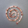 Carnelian Natural Stone Beads, Faceted Cube, Diameter 5x5mm+/-, Length 38cm+/- on a Strand