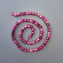 Raspberry Tiger's Eye Tinted Natural Stone Beads, Faceted Cube, Diameter 5x5mm+/-, Length 39cm+/- on a Strand
