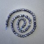 Iolite Beads Natural Stone Faceted Cube, diameter 6x6mm+-, length 39cm+- on a strand