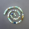Chrysocolla Lazurite Beads Natural Stone Faceted Cube, diameter 7x7mm+-, length 39cm+- on a strand