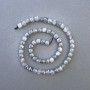 Labradorite Beads, natural stone faceted cube, diameter 6x6mm+-, length 39cm+- on a strand