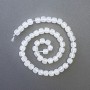 Rock Crystal Beads, natural stone faceted cube, diameter 7x7mm+-, length 37cm+- on a strand