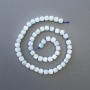Aquamarine Beads natural stone faceted cube, diameter 7x7mm+-, length 39cm+- on a thread