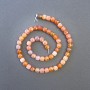 Carnelian Beads, natural stone faceted cube, diameter 7x7mm+-, length 39cm+- on a strand