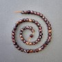 Garnet beads brown-red faceted cube, diameter 6.5mm±, thread length 39cm±