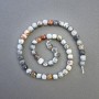 Assorted Beads natural stone faceted cube, diameter 7x7mm+-, length 39cm+- on a thread
