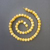 Yellow Jadeite Beads natural stone faceted cube, diameter 7x7mm+-, length 39cm+- on a thread