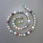 Green Jasper Beads, Natural Stone Faceted Cube, Diameter 7x7mm+-, Length 39cm+- on a Strand