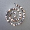 Sunstone Beads, Natural Stone Faceted Cube, Diameter 8x8mm+-, Length 39cm+- on a Strand with Seed Beads