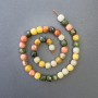Assorted Natural Stone Beads, Faceted Cube, Diameter 9x9mm+-, Length 39cm+- on a Strand