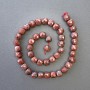 Red Jasper Beads, Natural Stone Faceted Cube, Diameter 9x9mm+-, Length 39cm+- on a Strand