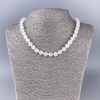 White Quartz (Acrylic) Necklace, Smooth Ball, diameter 8.5mm+/-, length 47cm+