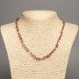 Strawberry Quartz Necklace, Tumbled, Diameter 10x6mm+-, Length 47cm+