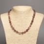 Strawberry Quartz Necklace, Tumbled, Diameter 11x9-8x7mm+-, Length 46cm+
