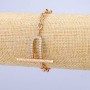 Bracelet Xuping 18K Gold Plating with white crystals, thickness 5mm + -, length 18cm +