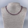 Tourmaline Necklace, Natural Stone Faceted Cube, Diameter 4x4mm+-, Length 50cm+