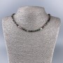 Necklace of natural tourmaline, faceted cube beads, 4×4 mm, length 50 cm