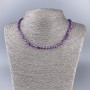 Phosphosiderite Necklace, Natural Stone, Faceted Cube, 4x4mm+/- Diameter, 50cm+ Length