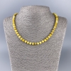 Yellow Jadeite Necklace, Natural Stone Faceted Cube, Diameter 5.5x5.5mm+-, Length 50cm+
