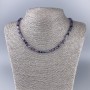 Fluorite Necklace, Natural Stone Faceted Cube, Diameter 4.5x4.5mm+-, Length 51cm+