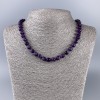Sugilite Necklace, Natural Stone Faceted Cube, Diameter 7.5x7.5mm+-, Length 50cm+