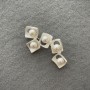 Accent Brooch with White Pearls, Silver-Tone Metal 62x37mm+