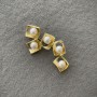 Accent Brooch with White Pearls, Gold-Tone Metal 62x37mm+