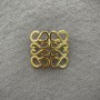 Accent Brooch, Gold-Tone Metal, 40x40mm+