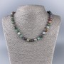 Jasper Natural Stone Necklace, Smooth Round Beads, diameter 8.5mm+-, length 52cm+