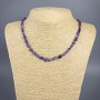Charoite Natural Stone Necklace, Tumbled Beads, diameter 5x7mm+/-, length 50cm+