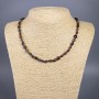 Pietersite Necklace Natural Stone Tumbled, Diameter 6x8mm+-, Length 51cm+