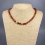 Natural Carnelian Necklace, faceted cube beads, diameter 7mm+/-, length 50cm+