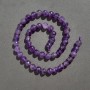 Amethyst Beads, natural stone, faceted round beads, diameter 8mm+-, length 38cm+- on a strand
