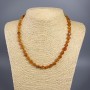 Carnelian Necklace, natural stone, tumbled, diameter 7x8mm+/-, length 49cm+