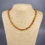 Carnelian Necklace, natural stone, tumbled, diameter 6x8mm+/-, length 49cm+