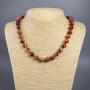 Carnelian Necklace, natural stone, tumbled, diameter 8x12mm+/-, length 49cm+