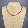 Carnelian Necklace, natural stone, tumbled, diameter 6x8mm+/-, length 48cm+