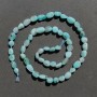 Larimar Beads, natural stone, tumbled, diameter 6x8mm+/-, length 41cm+/- on a thread