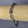 Chain Bracelet "Lock" silver-toned metal 6x8mm, thickness 8mm, length 21cm +