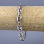 Chain Bracelet, Silver-Tone Metal, Thickness 10mm, Length 21cm +