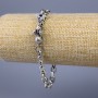 Chain Bracelet 'Mouse' Silver-Tone Metal 30.5x10mm, thickness 7mm, length 22cm+
