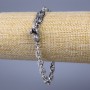 Chain Bracelet 'Rodent' Silver-Tone Metal 35x8.5mm, thickness 6mm, length 21cm+