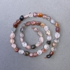 Rutilated Quartz Natural Stone Tumbled, diameter 7x9mm+-, length 40cm+