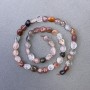 Rutilated Quartz Natural Stone Tumbled, diameter 7x9mm+-, length 40cm+