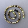 Green Garnet Natural Stone Smooth Ball Beads, diameter 8mm+/-, length 39cm+
