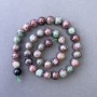 Watermelon Garnet Natural Stone Smooth Ball Beads, diameter 10mm+/-, length 39cm+
