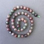 Watermelon Garnet Natural Stone Smooth Ball Beads, diameter 8.5mm+/-, length 39cm+