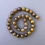 Yellow Pietersite Beads, Natural Stone Smooth Round, Diameter 12mm+-, Length 39cm+