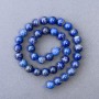Lapis lazuli Beads natural stone smooth ball, diameter 10mm±, length 38cm±
