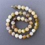 Beads Yellow Opal natural stone smooth round, diameter 10.5mm+-, length 39cm+